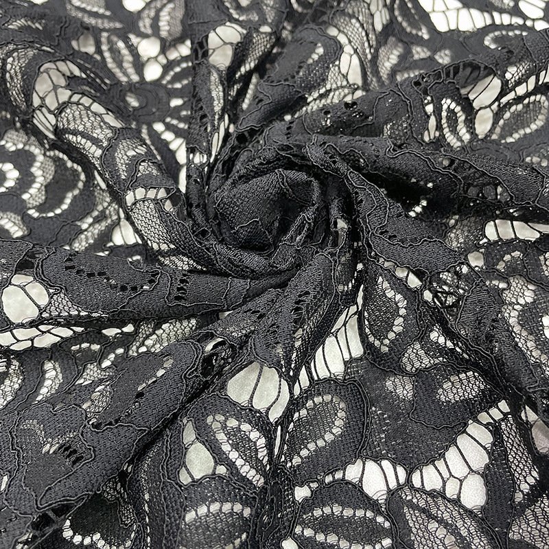 Cutwork Evening Nylon Lace Fabric for Women's Wear Wholesale Supplier 15